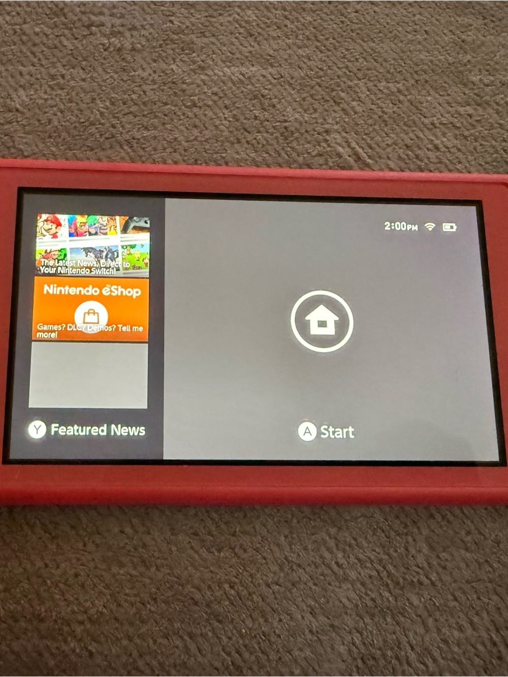 Nintendo Switch Handheld Console in Coral with Black Display
